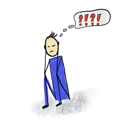 zastanawiający się człowiek